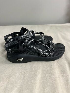 🖤 Chaco Z/Cloud Style Sport Sandals Black White Strappy Hiking Sandals Women 7